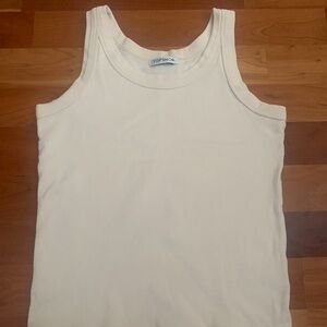 Topshop Off-White Sleeveless Top